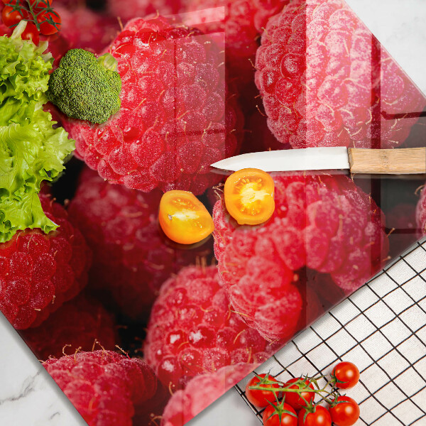 Skleněná deska do kuchyně Malinové ovoce