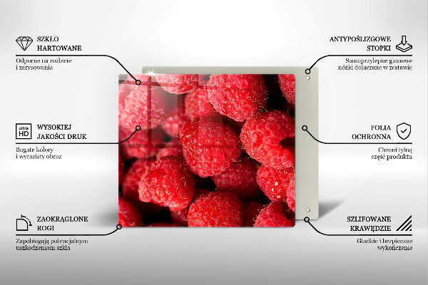 Skleněná deska do kuchyně Malinové ovoce