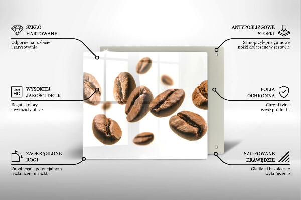 Skleněná deska do kuchyně Kávová zrna