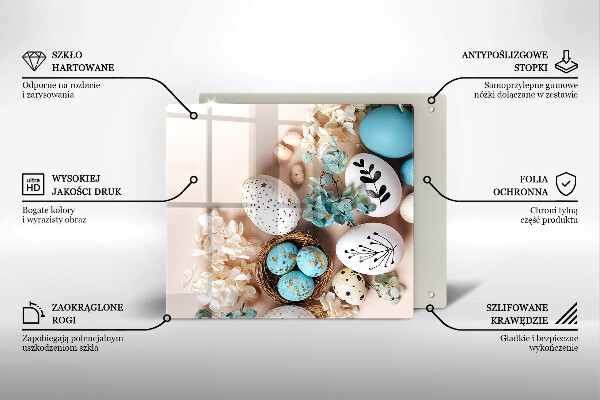 Skleněná deska do kuchyně Velikonoční dekorace