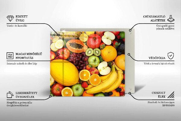 Skleněná deska do kuchyně Sbírka ovoce