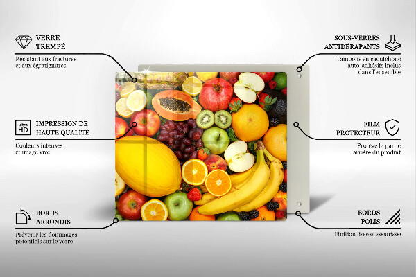 Skleněná deska do kuchyně Sbírka ovoce