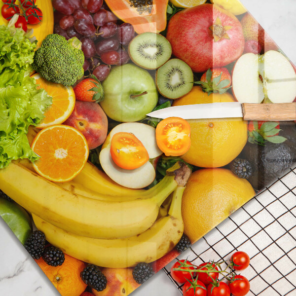 Skleněná deska do kuchyně Sbírka ovoce