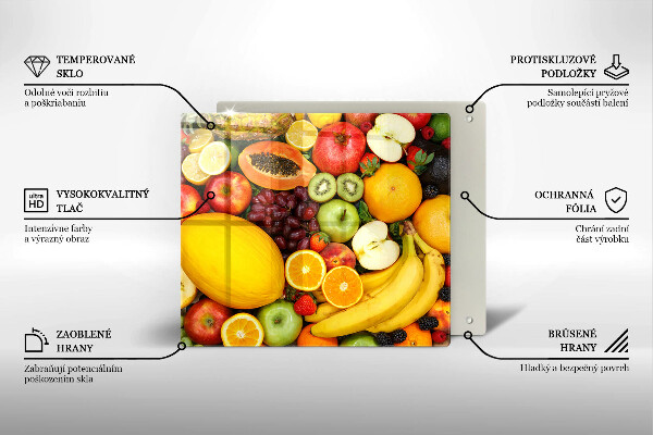 Skleněná deska do kuchyně Sbírka ovoce