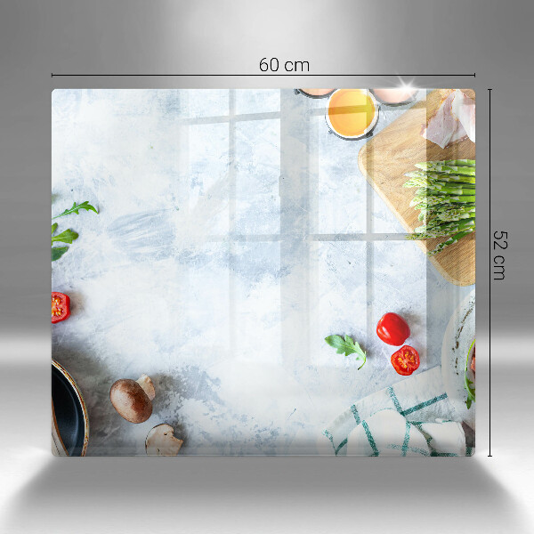 Skleněná deska do kuchyně Ingredience v kuchyni