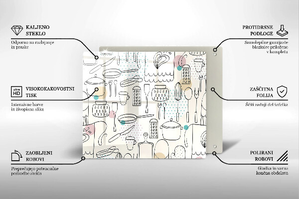 Skleněná deska do kuchyně Kuchyňské doplňky