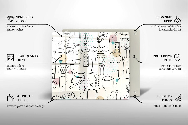 Skleněná deska do kuchyně Kuchyňské doplňky