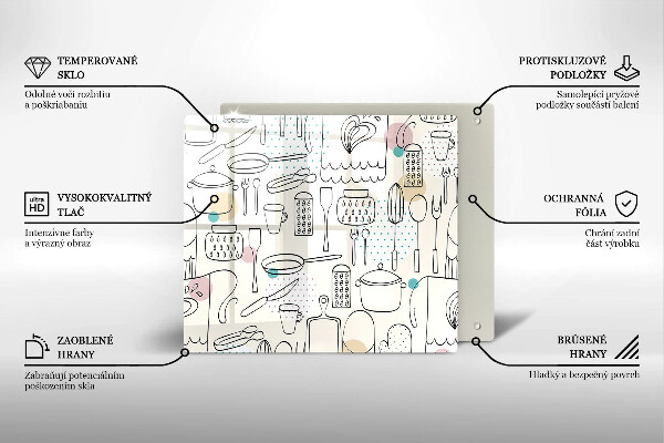 Skleněná deska do kuchyně Kuchyňské doplňky