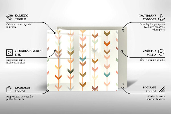 Skleněná deska do kuchyně Geometrické prvky