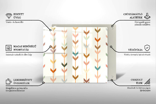 Skleněná deska do kuchyně Geometrické prvky