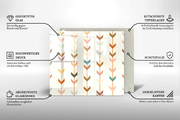 Skleněná deska do kuchyně Geometrické prvky