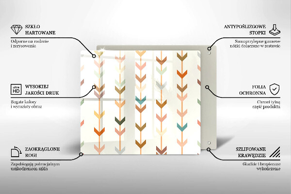 Skleněná deska do kuchyně Geometrické prvky