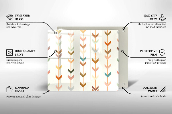 Skleněná deska do kuchyně Geometrické prvky