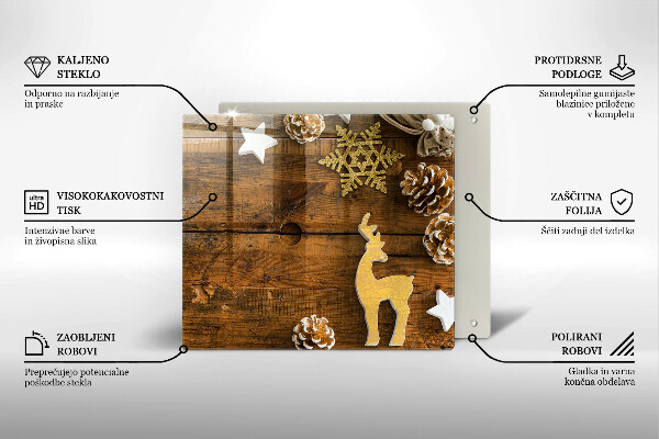 Skleněná deska do kuchyně Vánoční dekorace