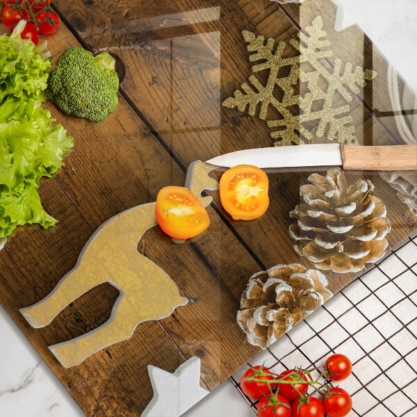 Skleněná deska do kuchyně Vánoční dekorace