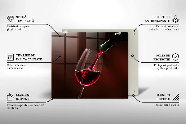 Skleněná deska do kuchyně Sklenice vína