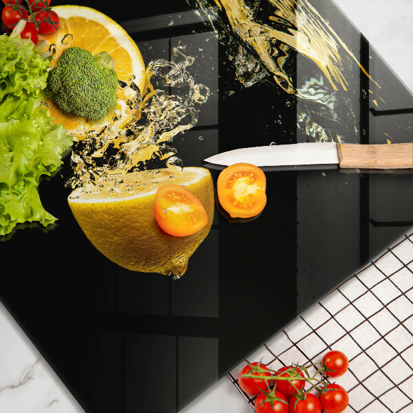 Krájecí prkénko skleněné Šťavnaté citronové ovoce