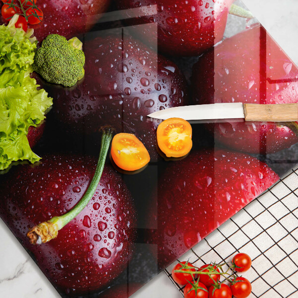 Skleněná deska do kuchyně Detailní záběr třešní