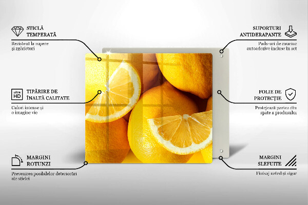 Skleněná deska do kuchyně Šťavnaté citrony