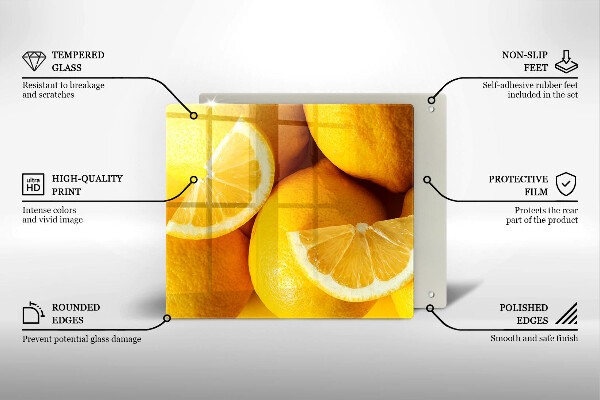 Skleněná deska do kuchyně Šťavnaté citrony