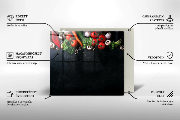 Skleněná deska do kuchyně Barevná zelenina