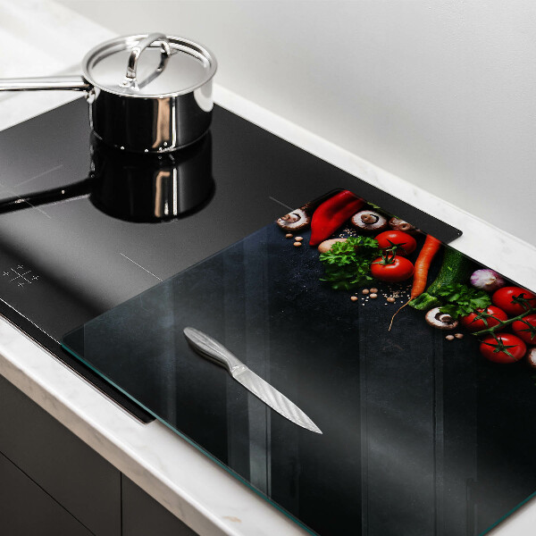 Skleněná deska do kuchyně Barevná zelenina