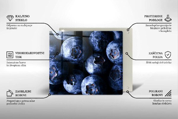 Skleněná deska do kuchyně Zblízka bobulí