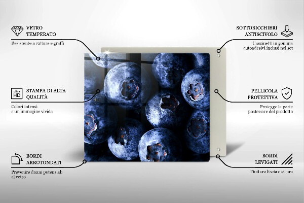 Skleněná deska do kuchyně Zblízka bobulí