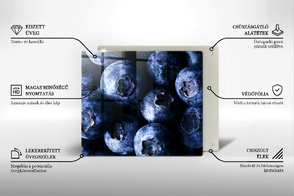 Skleněná deska do kuchyně Zblízka bobulí