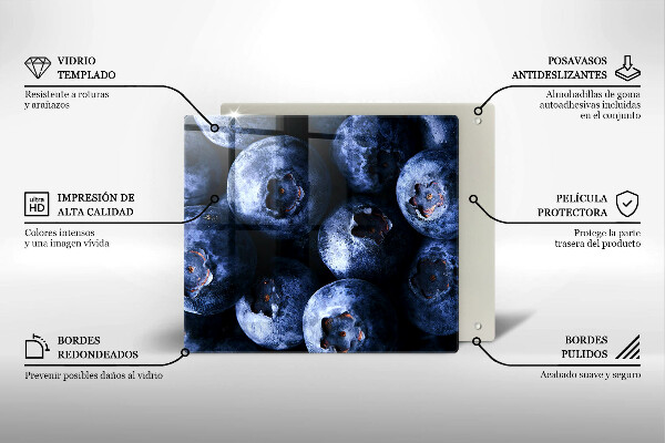 Skleněná deska do kuchyně Zblízka bobulí