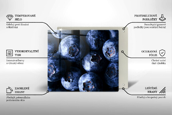 Skleněná deska do kuchyně Zblízka bobulí