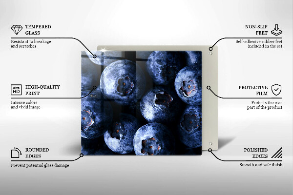 Skleněná deska do kuchyně Zblízka bobulí