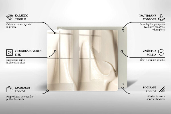 Skleněná deska do kuchyně Smetanová zmrzlina