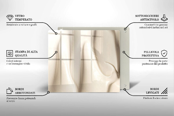 Skleněná deska do kuchyně Smetanová zmrzlina