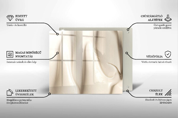 Skleněná deska do kuchyně Smetanová zmrzlina