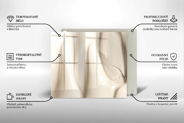 Skleněná deska do kuchyně Smetanová zmrzlina