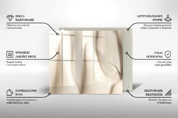 Skleněná deska do kuchyně Smetanová zmrzlina