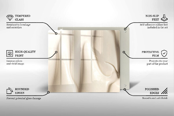 Skleněná deska do kuchyně Smetanová zmrzlina