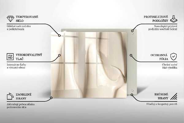 Skleněná deska do kuchyně Smetanová zmrzlina