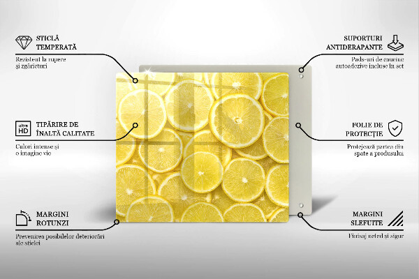 Krájecí prkénko skleněné Citronové ovoce