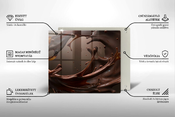 Krájecí prkénko skleněné Tekutá čokoláda