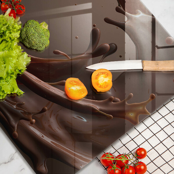 Krájecí prkénko skleněné Tekutá čokoláda