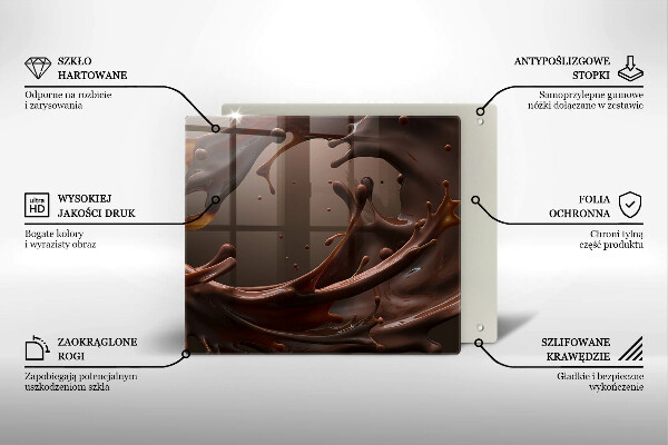 Krájecí prkénko skleněné Tekutá čokoláda