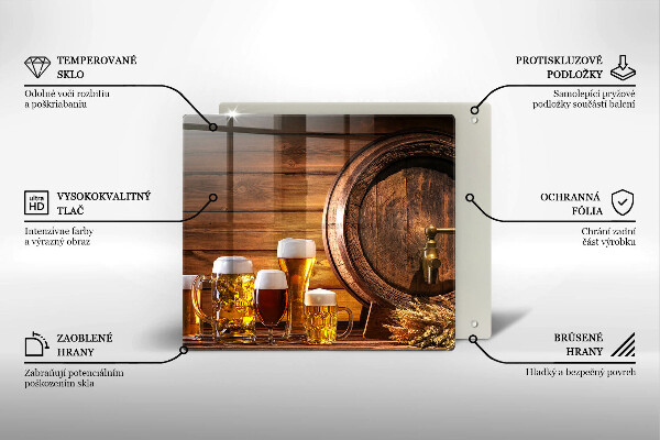 Skleněná deska do kuchyně Sud piva