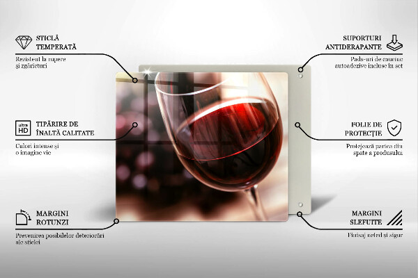 Skleněná deska do kuchyně Sklenka červeného vína