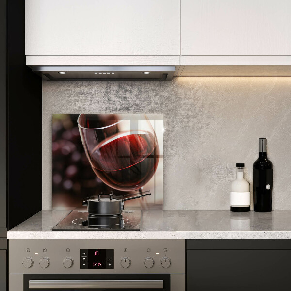 Skleněná deska do kuchyně Sklenka červeného vína