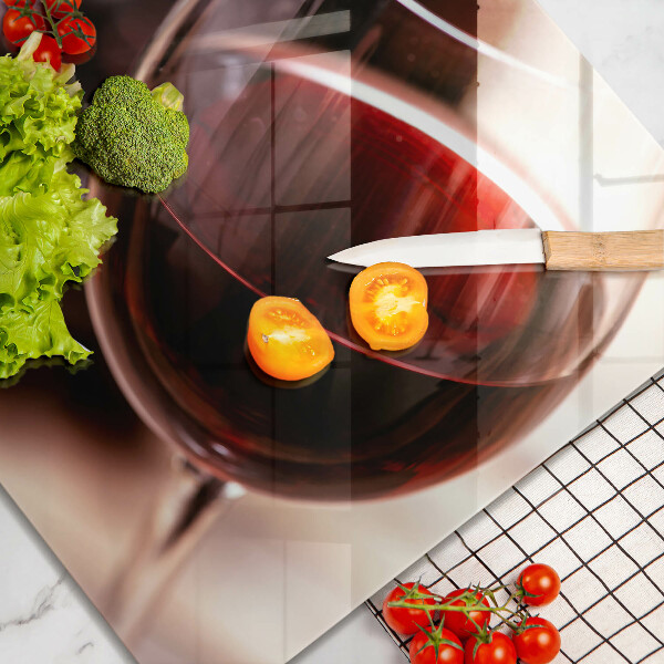 Skleněná deska do kuchyně Sklenka červeného vína