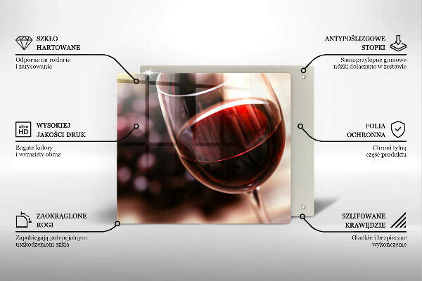 Skleněná deska do kuchyně Sklenka červeného vína
