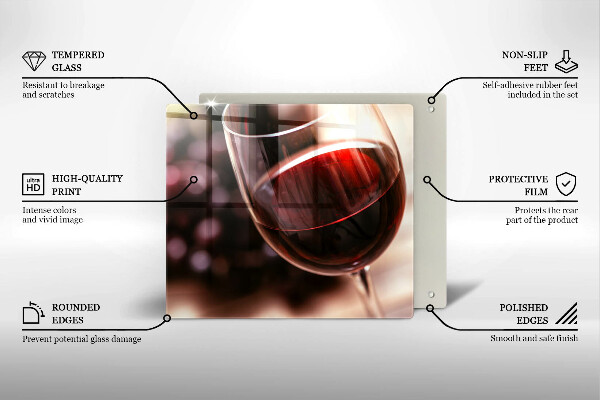 Skleněná deska do kuchyně Sklenka červeného vína
