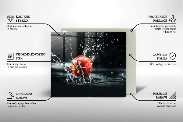 Skleněná deska do kuchyně Rajče ve vodě